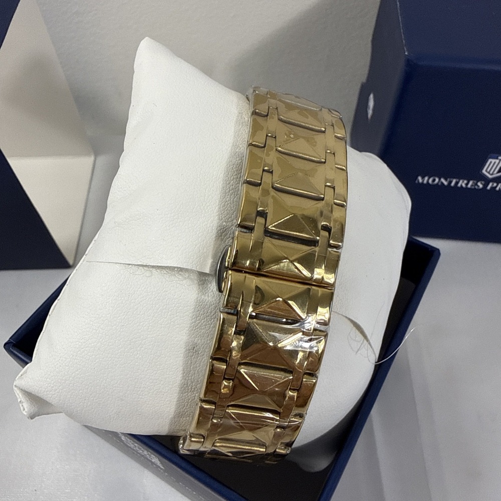 BNWT INVICTA MONTRES PRESTIGE GOLD QUARTZ ANALOG MENS WATCH WITH TACHYMETER - Picture 3 of 5